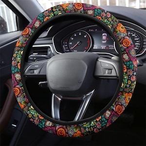 Floral Steering Wheel Cover, Steering Wheel Cover For Women, Car Wheel Cover, Steering Wheel Cover Boho, Wheel Cover For Car, Car Decor
