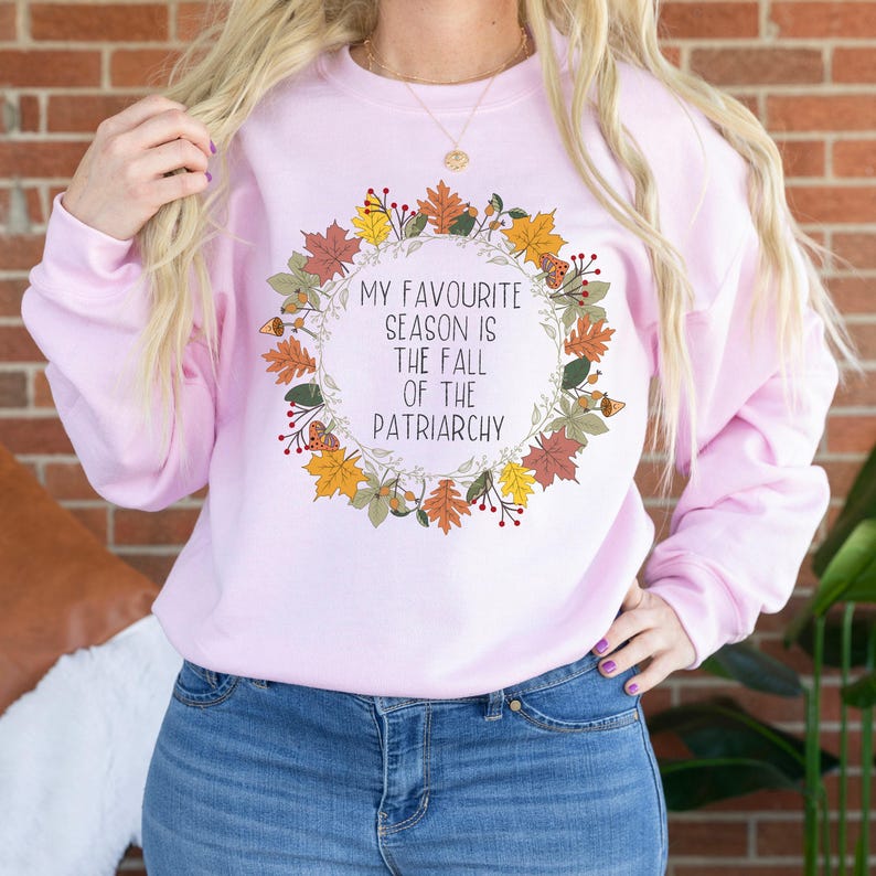Herbst Sweatshirt, Feministisches Sweatshirt, Feministisches Geschenk, Feministisches Geschenk, Fuck the Patriarchy, Herbstpullover für Frauen, Feministin Bild 6