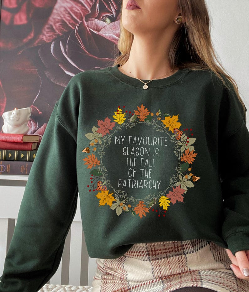 Herbst Sweatshirt, Feministisches Sweatshirt, Feministisches Geschenk, Feministisches Geschenk, Fuck the Patriarchy, Herbstpullover für Frauen, Feministin Bild 3