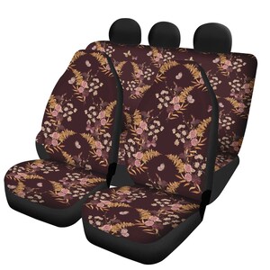 Cottagecore Car Seat Covers Full Set, Car Seat Covers For Vehicle, Seat Covers For Car, Car Accessories For Women, Boho Car Accessories,