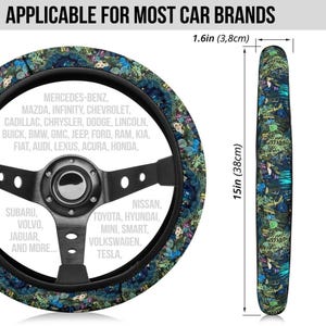 Enchanted Forest Steering Wheel Cover, Steering Wheel Cover For Women, Car Wheel Cover, Steering Wheel Cover Boho, Wheel Cover For Car image 8