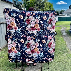 Boho Pet Seat Cover, Dog Travel Seat Protector, Floral Seat Cover For Car, Car Seat Covers, Backseat Dog Hammock, Cottagecore Car Decor
