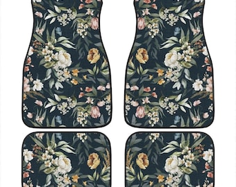 Boho Flowers Car Mats, Car Accessories For Women, Floral Car Floor Mats, Cute Car Accessories, Boho Car Mat, Cute Car Mats, Cottagecore Car