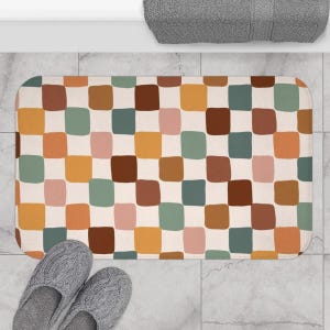 Bath Mat, Cute Bath Mat, Boho Bath Mat, Colorful Bath Mat Shower Mat, Kids Bath Mat, Retro Bath Mat, Bath Mat Boho, Sun bath Mat, Bath Rug