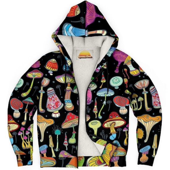 Mushroom Hoodie, Magic Mushroom Zip Hoodie, Zip Up Hoodie Women, Hoodie Men, Rave Gifts Men, Festival Outfit, Mushroom Rave Outfit, Stoner