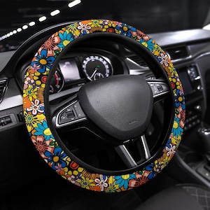 Lenkradabdeckung, Lenkradabdeckung für Frauen, Autoradabdeckung, Lenkradabdeckung Boho, Radabdeckung für Auto, Autozubehör Frauen