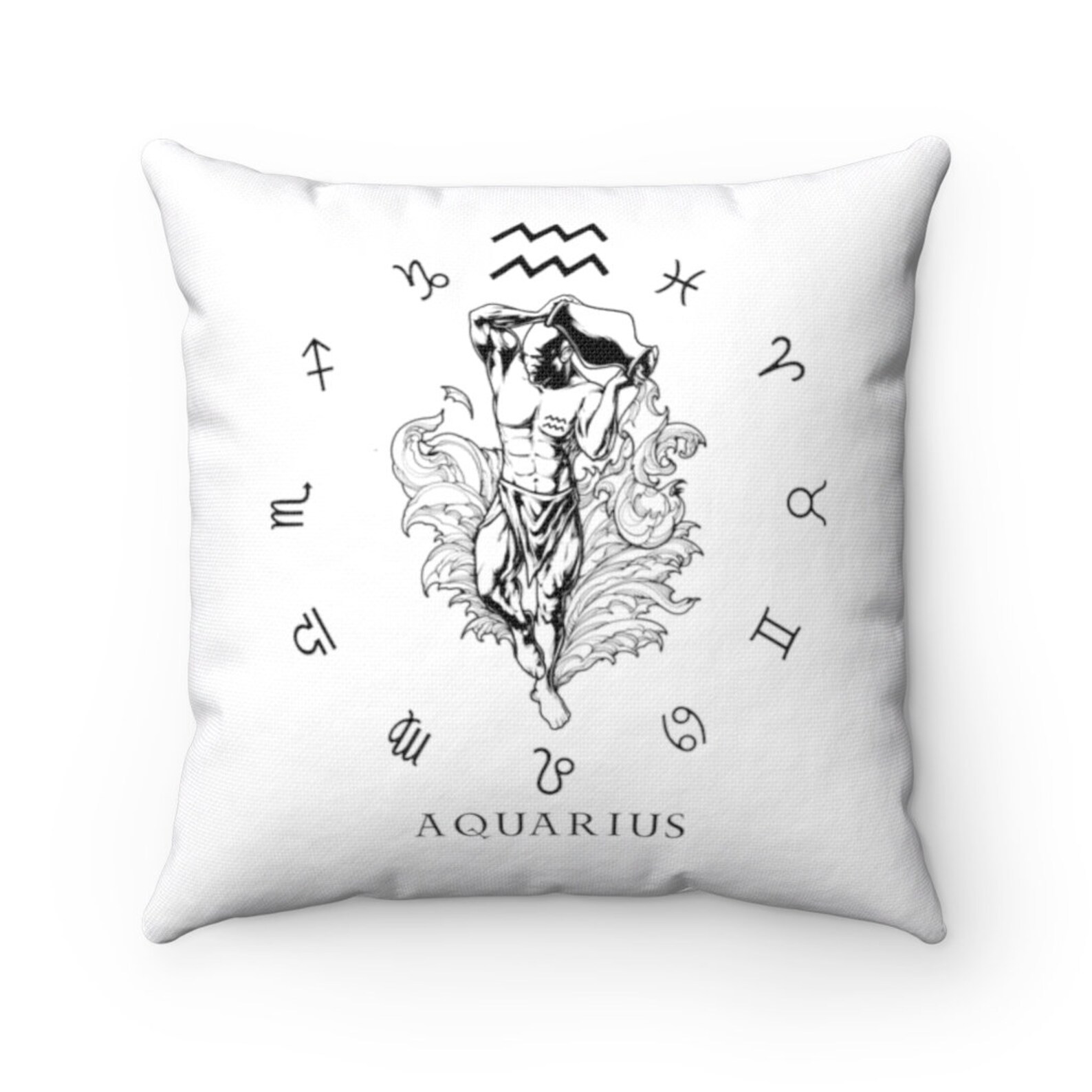 Aquarius Pillow Aquarius Room Decor Aquarius Gifts Zodiac Etsy