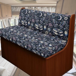 Funda de sofá para autocaravana, libros, accesorios para autocaravana, accesorios para interior de autocaravana, funda de sofá tipo banco Cottagecore, bonita funda de cojín para comedor de autocaravana