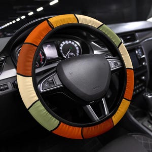 Funda para volante, funda para volante de mujer, funda para volante de coche, funda para volante estilo bohemio, funda para volante de coche, accesorios para coche para mujer