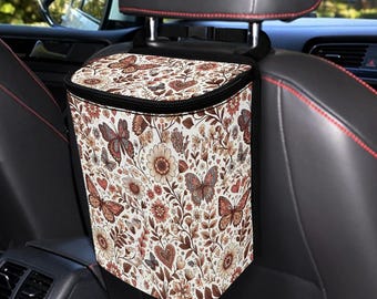 Headrest Garbage Bag - Carbage Bag - Car Trash Bag - Wipeable Trash Bag - Cute Car Accessories Car Gifts Butterfly Paisley Boho Cottagecore