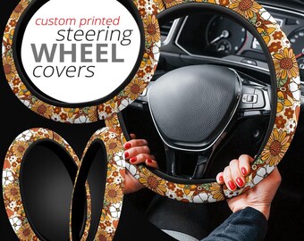 Coprivolante In Lino E Cotone – Design Etnico, Antiscivolo, Universale 36-38 Cm, Marrone Caramello