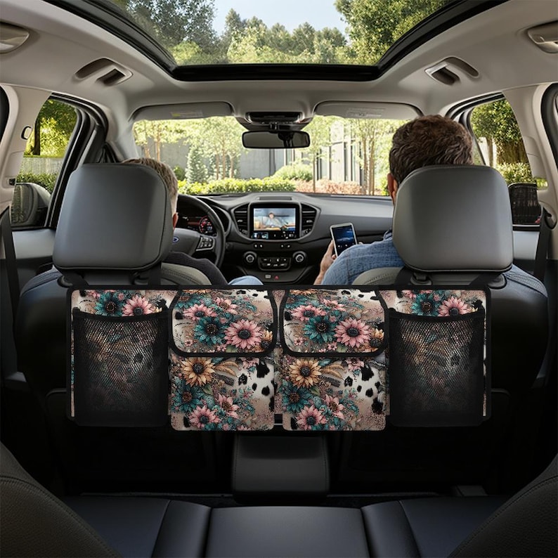 Cow Fur Car Trunk Organizer, Car Trunk Accessories, Trunk Storage, Travel Accessories, Car Storage Solution, Multi-Compartment Car Organizer