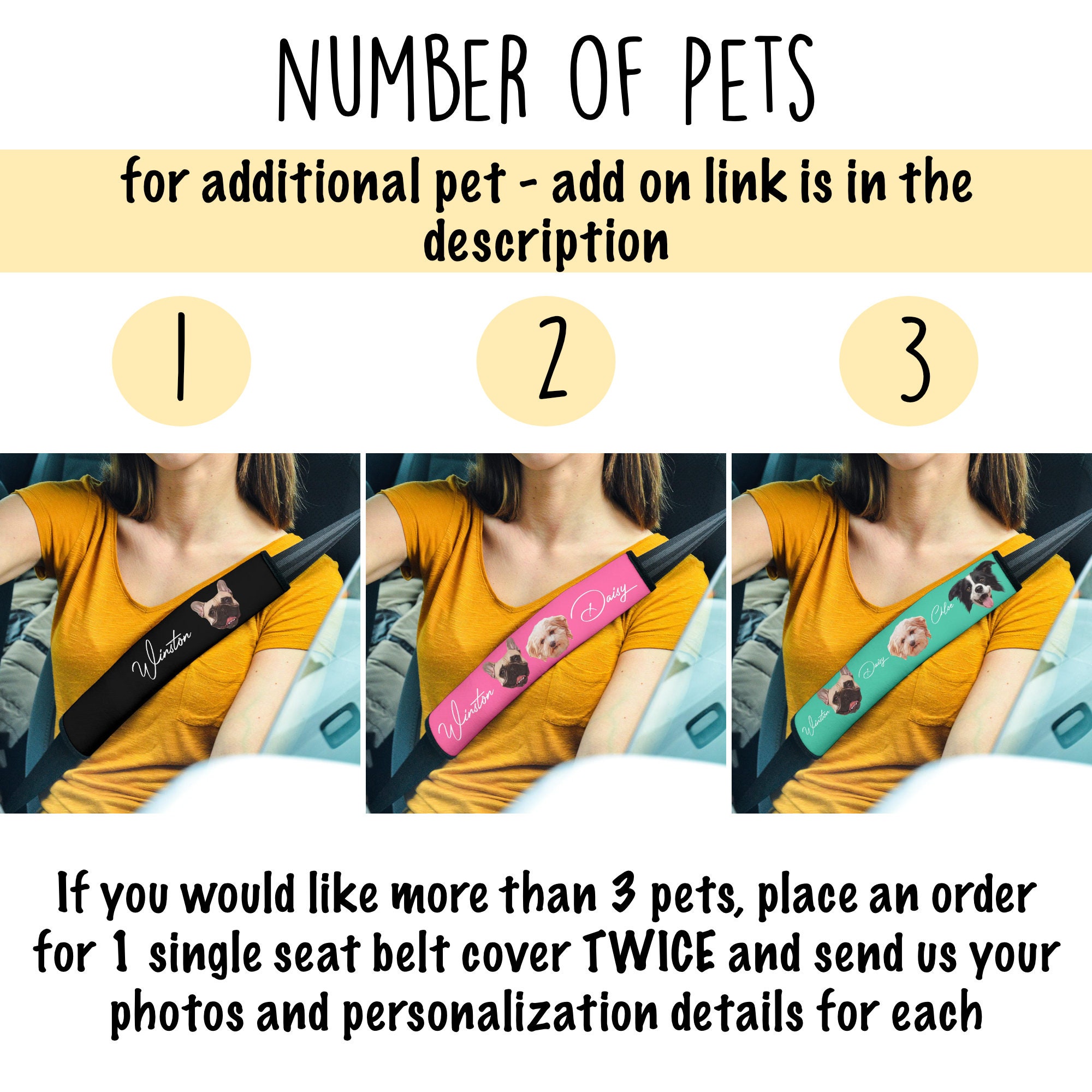 Geschenk für Hundemama, personalisierter Sicherheitsgurtbezug, Geschenk für Hundeliebhaber, Haustier-Erinnerungsgeschenk, personalisiertes Autozubehör, Weihnachtsgeschenk für Hunde
