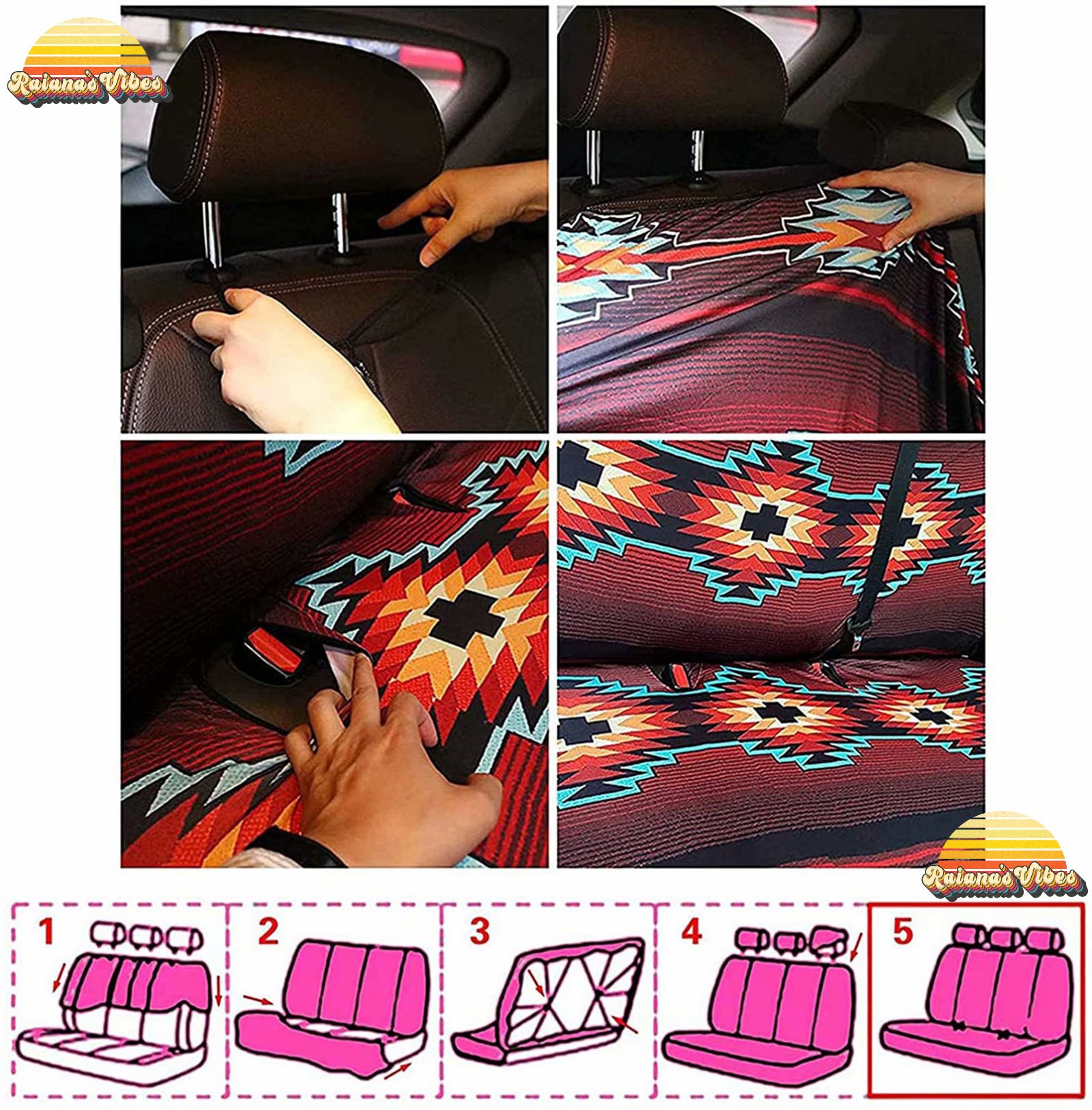 Boho Car Seat Covers for Vehicle, Car Seat Covers for Women, Seat Covers  for Car, Car Accessories for Teens, Cute Car Decor, Cottagecore Car 