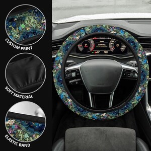 Enchanted Forest Steering Wheel Cover, Steering Wheel Cover For Women, Car Wheel Cover, Steering Wheel Cover Boho, Wheel Cover For Car image 2