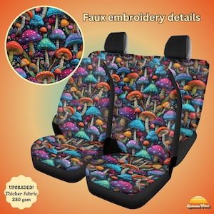 Magic Mushroom Car seat covers for vehicle, seat covers for car full set, Boho car seat cover, Cute car accessories interior, Mushroom Decor