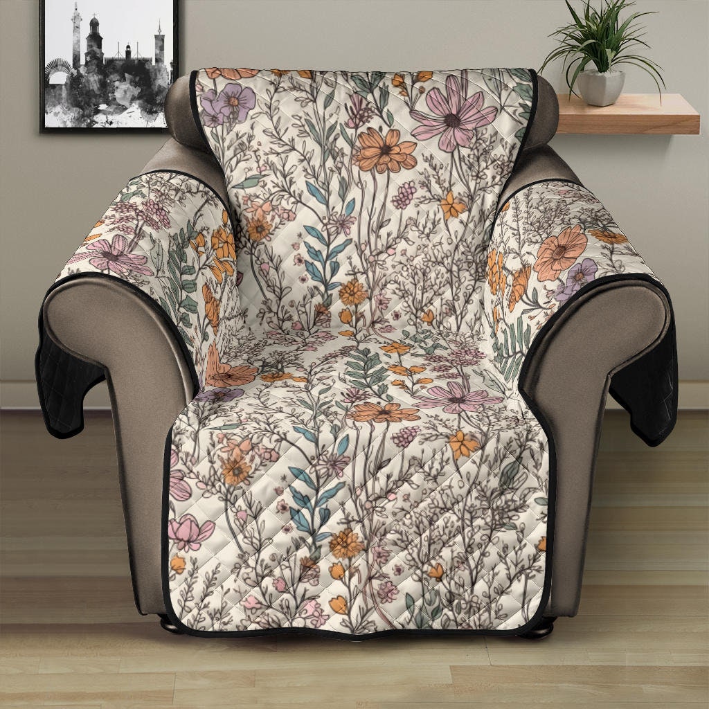 Cottagecore Decor, Meadow Flowers Couch Cover, Couch Cover for 3 Seat ...