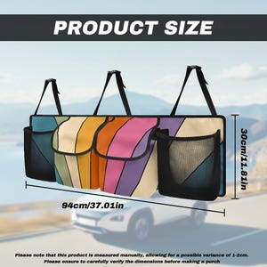 Car Trunk Organizer, Car Trunk Accessories, Trunk Storage, Travel Accessories, Hanging Car Storage Solution, Multi-Compartment Car Organizer
