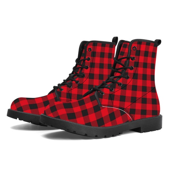 Plaid ankle boots 2025