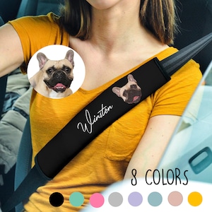 Regalo per mamma di cane, copri cintura di sicurezza personalizzato, regalo per amanti dei cani, regalo commemorativo per animali domestici, accessori per auto personalizzati, regalo di Natale per cani