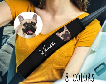 Dog Mom Gift Personalized Custom Seat Belt Cover Gift For Dog Lovers Pet Memorial Gift Personalized Car Accessories Christmas Gift for Dogs