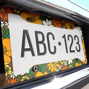 License Plate Frame, License Frame, Car License Plate Frame, License Plate Cover, Car Accessories For Women, Car Decor, Car Accessories Boho