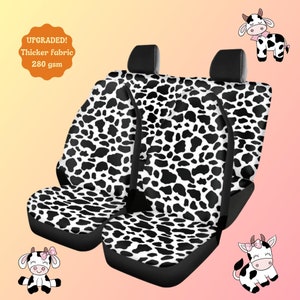 Cow Print Car seat covers for vehicle, seat covers for car full set, Cow Car Accessories, Cow Car Decor, Car Gift For Her, Cow Decor for Car