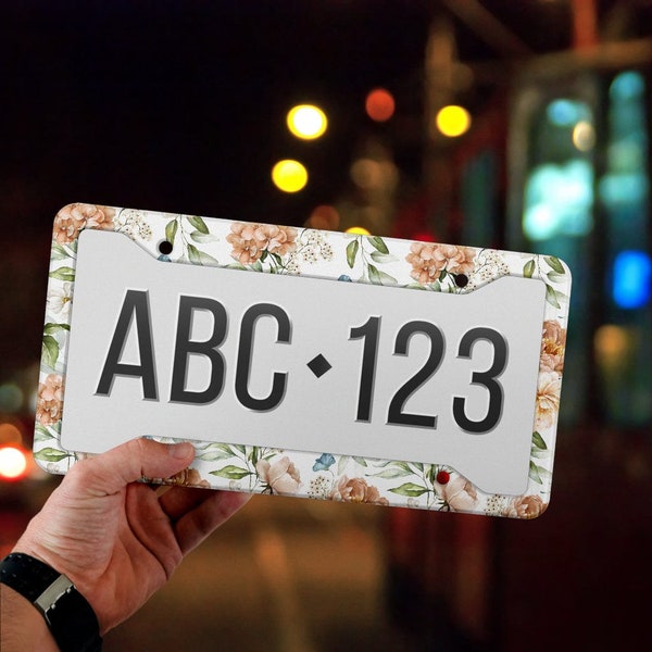 License Plate Frame, License Frame, Car License Plate Frame, License Plate Cover, Car Accessories For Women, Car Decor, Car Accessories Boho