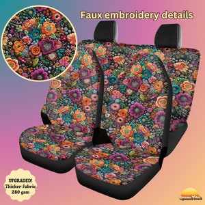 Car seat covers for vehicle, seat covers for car full set, Boho car seat covers, Floral Car Seat Covers, Cute car accessories interior
