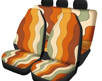 Car Seat Covers Full Set, Retro Car Seat Covers, Boho Car Accessories, Seat Covers For Car, Car Accessories For Women, Cute Car Decor