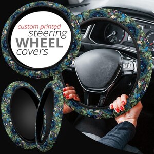 Enchanted Forest Steering Wheel Cover, Steering Wheel Cover For Women, Car Wheel Cover, Steering Wheel Cover Boho, Wheel Cover For Car image 4