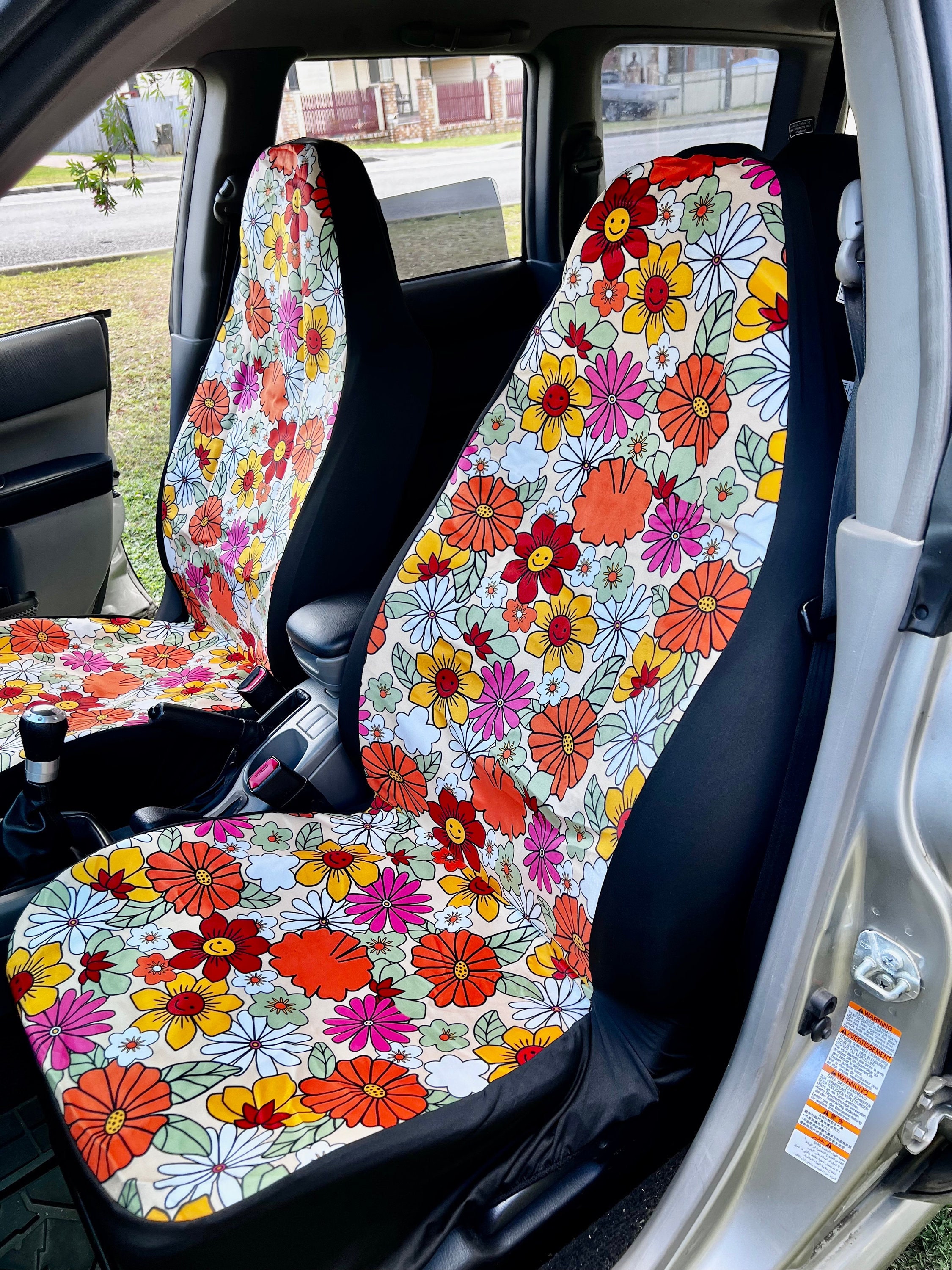 Coprivolante Floreale Girasole Per Auto - Universale 38 Cm, Antiscivolo, Morbido In Neoprene, Accessorio Auto Donna