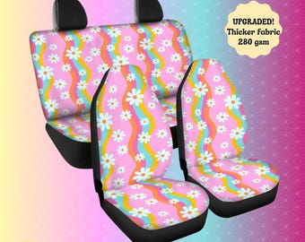 Car seat covers for vehicle, seat covers for car full set, Boho car seat covers, Pink Car Seat Covers, Cute car accessories interior