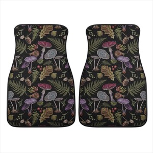 Alfombrillas para coche estilo cottagecore oscuro, alfombrillas para el suelo del coche, accesorios bonitos para el coche, decoración bonita para el coche, accesorios para coche para adolescentes, accesorios para coche con forma de seta imagen 5