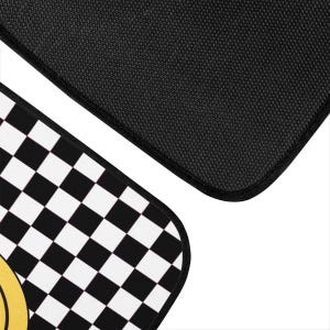 y2k Aesthetic, Preppy Decor, Car Floor Mats, Car Mat, White Checkered Floor Mats For Car, Lightning Bolts, Cute Car Mats, Car Accessories image 6