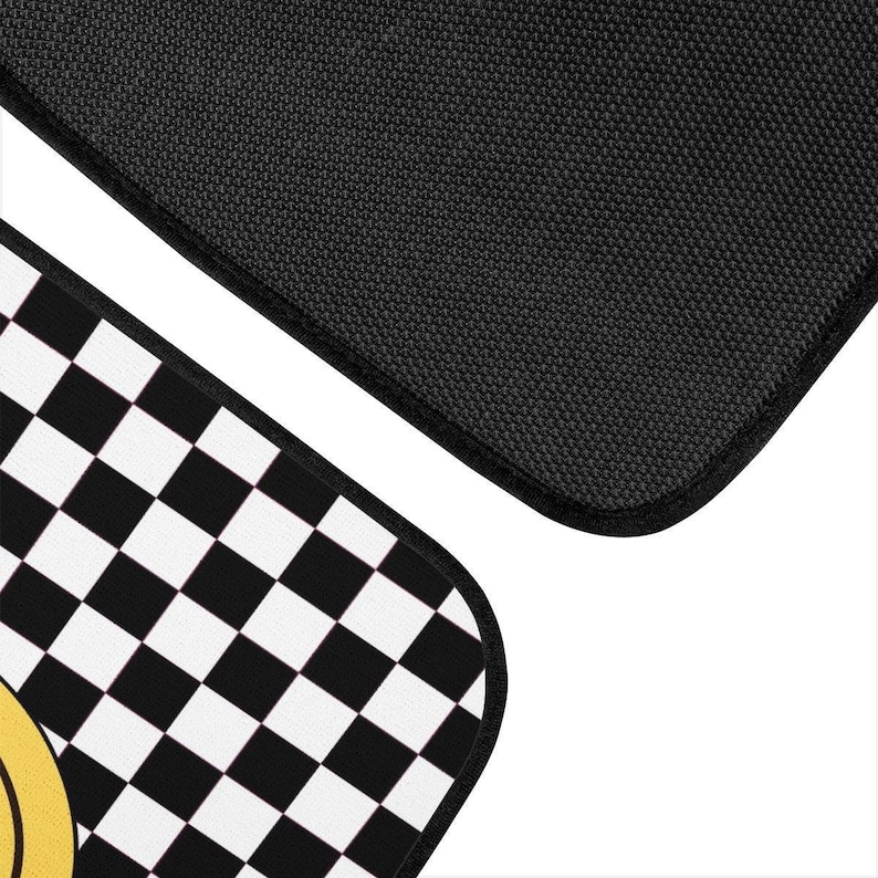 y2k Aesthetic, Preppy Decor, Car Floor Mats, Car Mat, White Checkered Floor Mats For Car, Lightning Bolts, Cute Car Mats, Car Accessories image 6