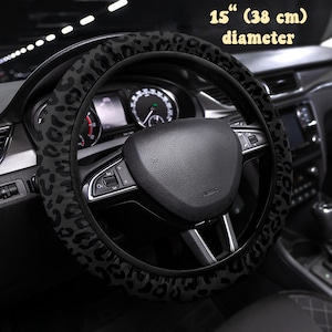 Leopard print steering wheel cover - .de