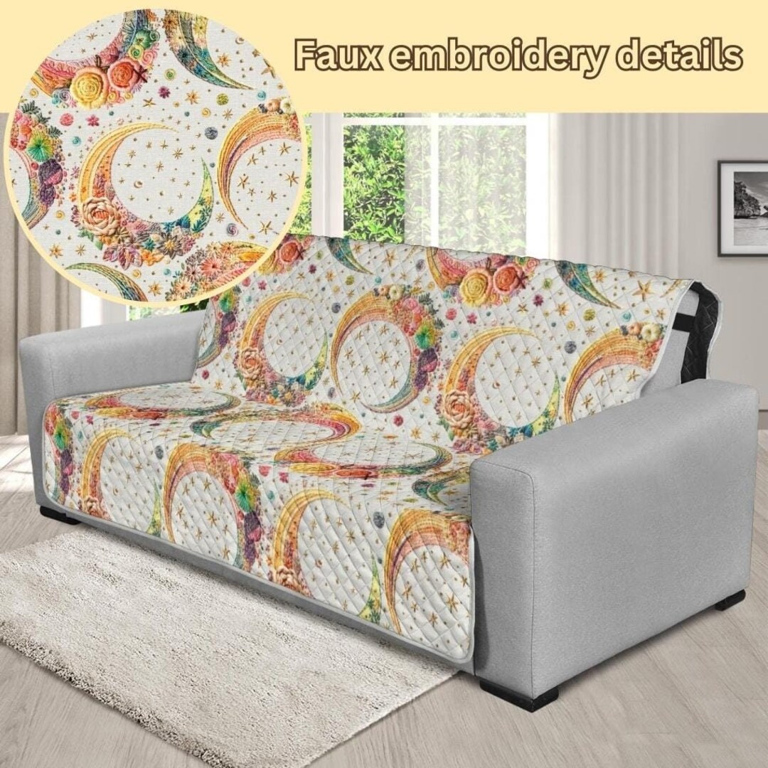 Witchy Moon Cottagecore Couch Cover Couch Cover for 3 Seat Etsy