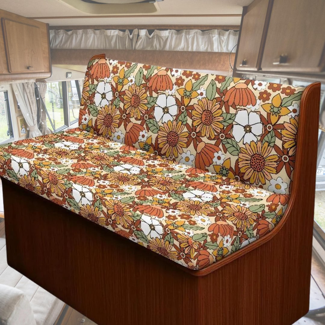 RV Sofa Cover, Retro RV Car Accessories Interior, RV Gifts, Rv ...