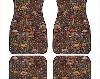 Mushroom Car Floor Mats, Car Mats Aesthetics, Car Floor Mats For Women, Floor Mats For Car, Boho Car Mats, Car Accessories For Women Boho