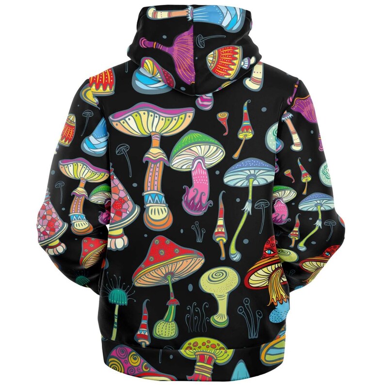 Mushroom Hoodie, Magic Mushroom Zip Hoodie, Zip Up Hoodie Women, Hoodie Men, Rave Gifts Men, Festival Outfit, Mushroom Rave Outfit, Stoner image 4