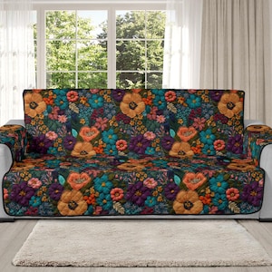 Floral Couch Cover, Couch Cover for 3 Seat, Couch Cover 2 Seat ...