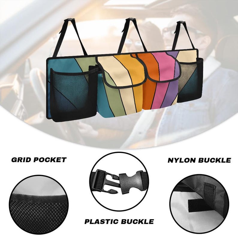 Car Trunk Organizer, Car Trunk Accessories, Trunk Storage, Travel Accessories, Hanging Car Storage Solution, Multi-Compartment Car Organizer image 4