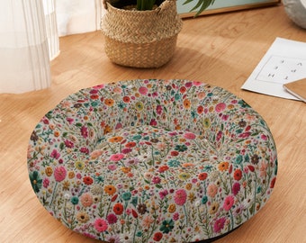 Meadow Wildflowers Dog Bed, Cute Cat Bed, Calming Cat Bed, Cottagecore Pet Accessories, Small Dog Bed, Washable Pet Bedding, Large Cat Bed