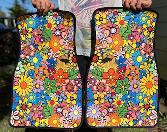 Car Mats, Car Accessories For Women, Car Floor Mats, Car Decor, Cute Car Accessories, Hippie Car Mat, Cute Car Mats, Floor Mats For Car