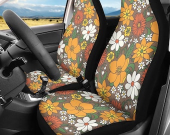 Retro Autositzbezug, Autositzbezüge für Fahrzeug, Sitzbezüge für Auto für Frauen, Boho-Autositzbezüge, Autositzbezug, Boho-Sitzbezüge