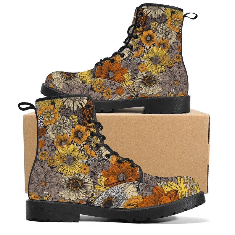 Boho floral boots