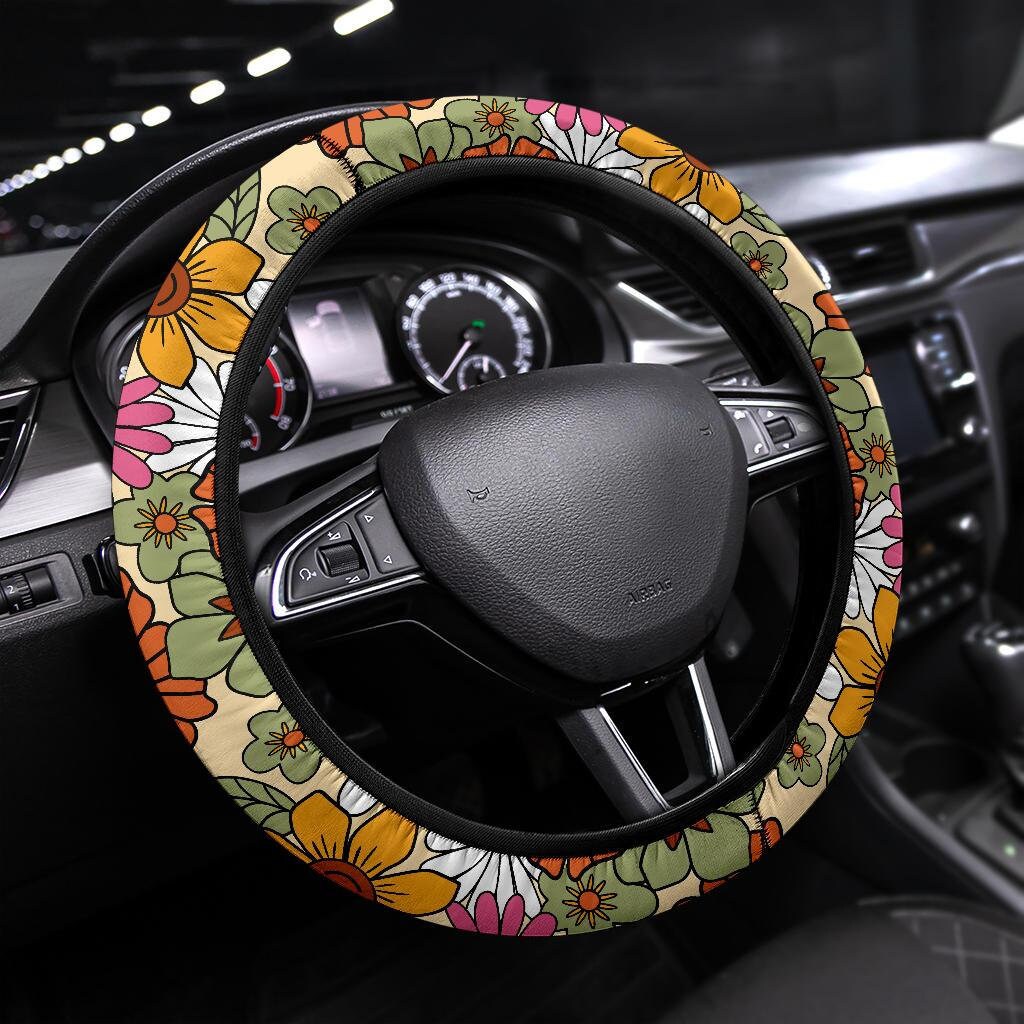 Steering Wheel Cover, Steering Wheel Cover For Women, Car Wheel Cover, Steering Wheel Cover Boho, Wheel Cover For Car, Car Accessories Women