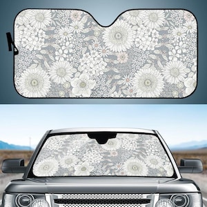 Auto Sonnenschutz, Windschutzscheibe Sonnenschutz, Sonnenschutz Panel, Sonnenschutz für Auto, Auto Sonnenschutz niedlich, Auto Sonnenblende Abdeckung, Boho Autozubehör