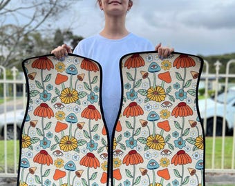 Magic Mushroom Car Floor Mats, Hippie Car Mat, Car Accessories For Women, Retro Car Accessories, Interior Car Decor, Cute Car Accessories